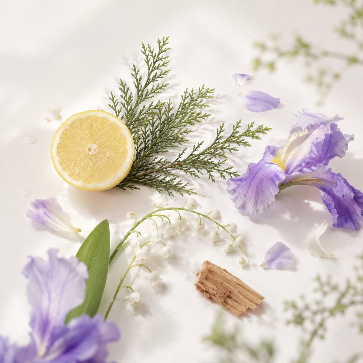 MADORIS Jade Mist fragrance notes with lemon, grapefruit, cypress and aromatic botanical elements