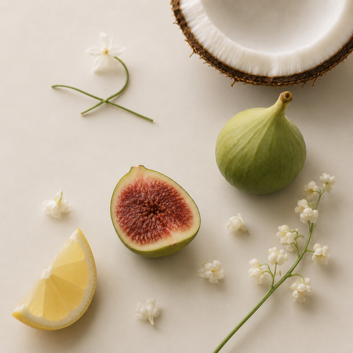 MADORIS Lucky Leopard fragrance notes with fig, lemon, green leaves and white florals